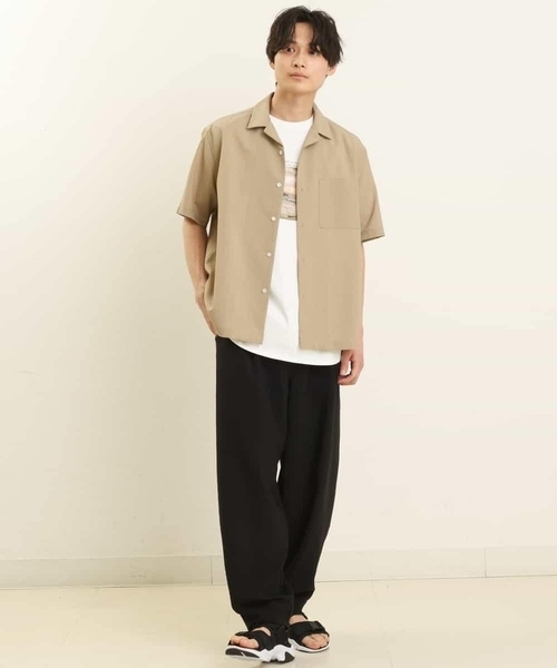 a.v.v（アーヴェヴェ）の「【S-XXL/速乾】リライト オープンカラーシャツ（シャツ/ブラウス・メンズ・ブルー/ベージュ/チャコールグレー・46/48/52/44/50）」の9枚目の写真