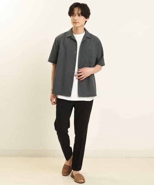 a.v.v（アーヴェヴェ）の「【S-XXL/速乾】リライト オープンカラーシャツ（シャツ/ブラウス・メンズ・ブルー/ベージュ/チャコールグレー・46/48/52/44/50）」の10枚目の写真