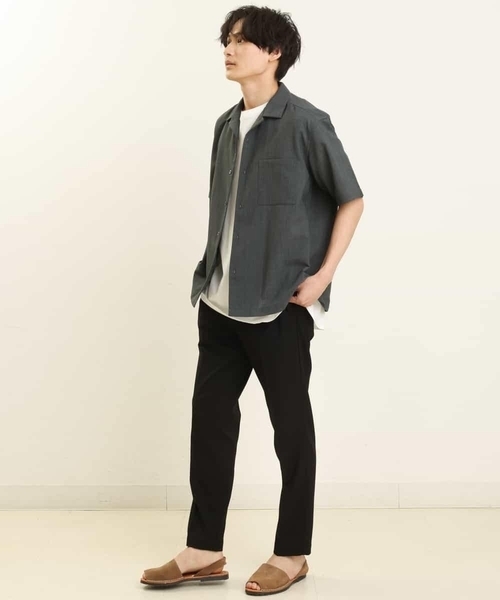 a.v.v（アーヴェヴェ）の「【S-XXL/速乾】リライト オープンカラーシャツ（シャツ/ブラウス・メンズ・ブルー/ベージュ/チャコールグレー・46/48/52/44/50）」の11枚目の写真