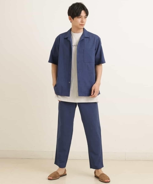 a.v.v（アーヴェヴェ）の「【S-XXL/速乾】リライト オープンカラーシャツ（シャツ/ブラウス・メンズ・ブルー/ベージュ/チャコールグレー・46/48/52/44/50）」の12枚目の写真