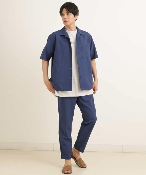 a.v.v（アーヴェヴェ）の「【S-XXL/速乾】リライト オープンカラーシャツ（シャツ/ブラウス・メンズ・ブルー/ベージュ/チャコールグレー・46/48/52/44/50）」の13枚目の写真