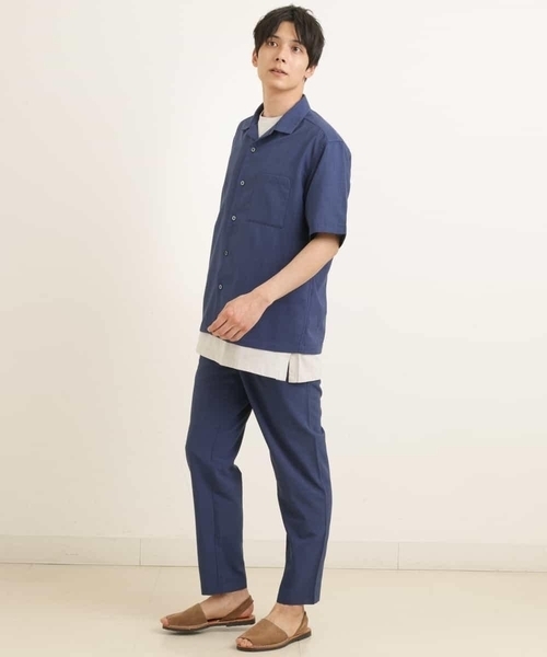 a.v.v（アーヴェヴェ）の「【S-XXL/速乾】リライト オープンカラーシャツ（シャツ/ブラウス・メンズ・ブルー/ベージュ/チャコールグレー・46/48/52/44/50）」の14枚目の写真