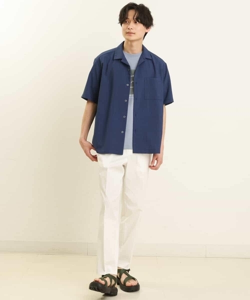 a.v.v（アーヴェヴェ）の「【S-XXL/速乾】リライト オープンカラーシャツ（シャツ/ブラウス・メンズ・ブルー/ベージュ/チャコールグレー・46/48/52/44/50）」の15枚目の写真