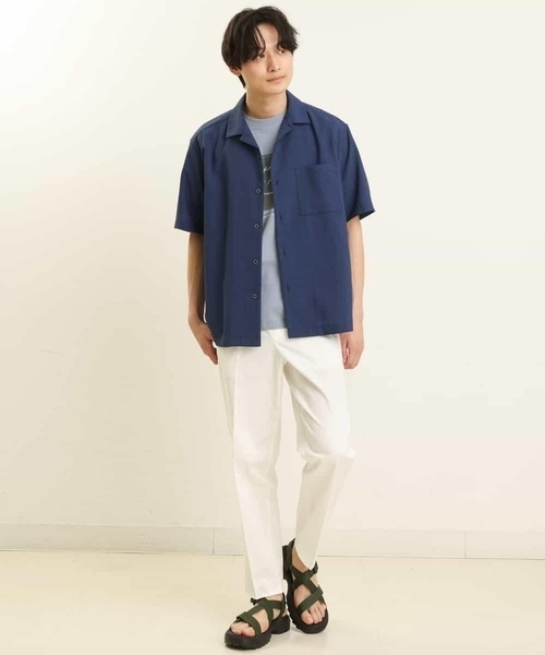 a.v.v（アーヴェヴェ）の「【S-XXL/速乾】リライト オープンカラーシャツ（シャツ/ブラウス・メンズ・ブルー/ベージュ/チャコールグレー・46/48/52/44/50）」の16枚目の写真