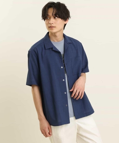 a.v.v（アーヴェヴェ）の「【S-XXL/速乾】リライト オープンカラーシャツ（シャツ/ブラウス・メンズ・ブルー/ベージュ/チャコールグレー・46/48/52/44/50）」の21枚目の写真