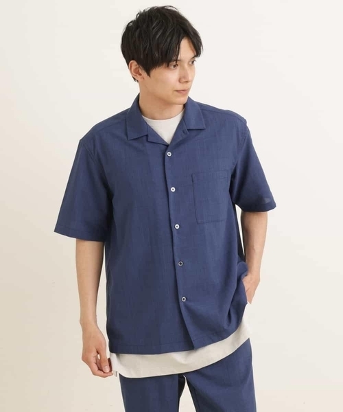 a.v.v（アーヴェヴェ）の「【S-XXL/速乾】リライト オープンカラーシャツ（シャツ/ブラウス・メンズ・ブルー/ベージュ/チャコールグレー・46/48/52/44/50）」の22枚目の写真