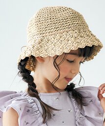 パールリボン付きおりたたみハット