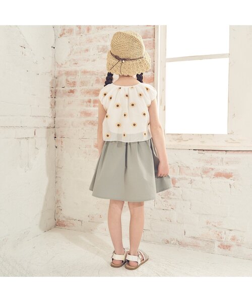 apres les cours（アプレレクール）の「パールリボン付きおりたたみハット（ハット・キッズ・アイボリー/ベージュ・58/50/54）」の4枚目の写真