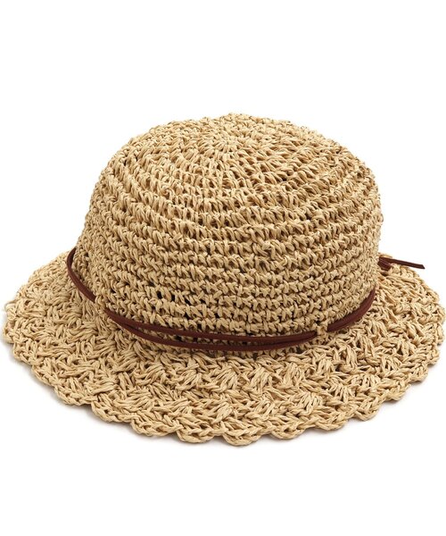 apres les cours（アプレレクール）の「パールリボン付きおりたたみハット（ハット・キッズ・アイボリー/ベージュ・58/50/54）」の14枚目の写真