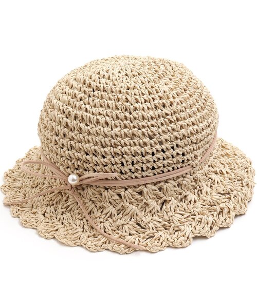 apres les cours（アプレレクール）の「パールリボン付きおりたたみハット（ハット・キッズ・アイボリー/ベージュ・58/50/54）」の18枚目の写真