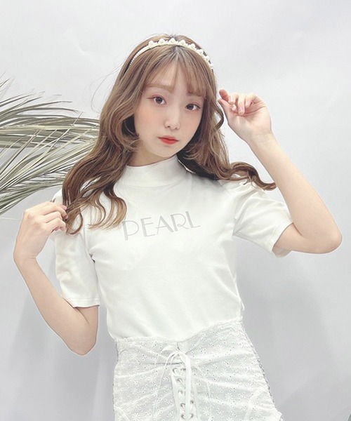 Swankiss(スワンキス)の「TS pearl logo T(Tシャツ/カットソー・レディース・ホワイト/ブラック/ピンク・FREE)」の2枚目の写真