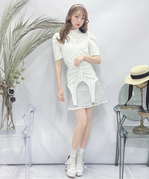 Swankiss(スワンキス)の「TS pearl logo T(Tシャツ/カットソー・レディース・ホワイト/ブラック/ピンク・FREE)」の5枚目の写真