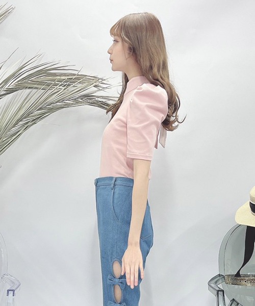 Swankiss(スワンキス)の「TS pearl logo T(Tシャツ/カットソー・レディース・ホワイト/ブラック/ピンク・FREE)」の12枚目の写真