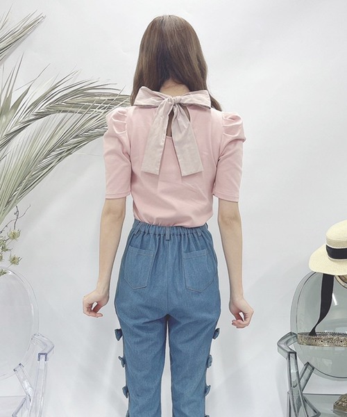 Swankiss(スワンキス)の「TS pearl logo T(Tシャツ/カットソー・レディース・ホワイト/ブラック/ピンク・FREE)」の13枚目の写真