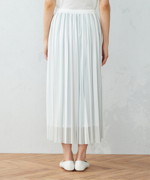 COMME CA ISM(コムサイズム)の「ストライプ プリーツスカート(スカート・レディース・ホワイト系/チャコール・SMALL/MEDIUM/LARGE)」の10枚目の写真