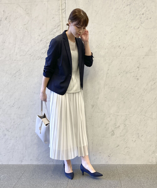COMME CA ISM(コムサイズム)の「ストライプ プリーツスカート(スカート・レディース・ホワイト系/チャコール・SMALL/MEDIUM/LARGE)」の19枚目の写真