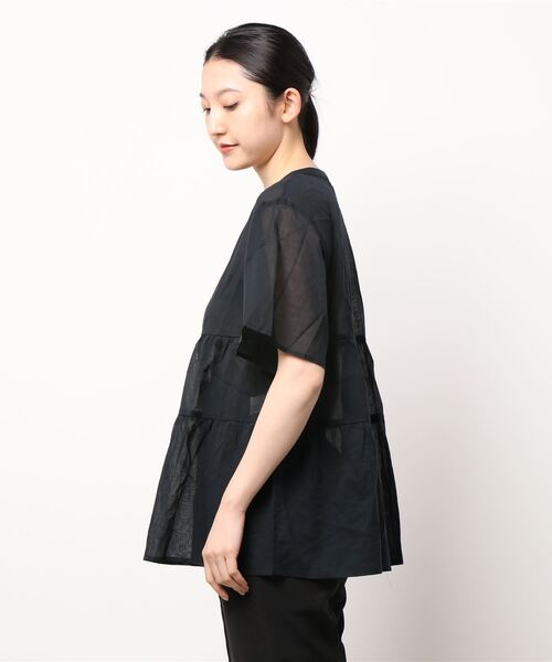 Lugnoncure（ルノンキュール）の「ティアードブラウス（シャツ/ブラウス・レディース・ホワイト/ブラック/オフホワイト/ブルー・ﾌﾘ-）」の5枚目の写真