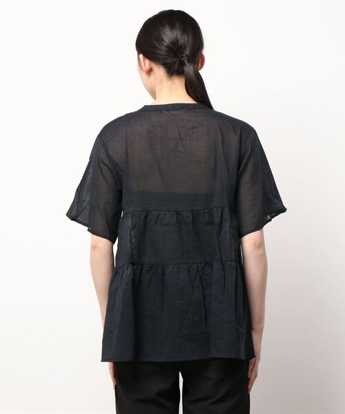 Lugnoncure（ルノンキュール）の「ティアードブラウス（シャツ/ブラウス・レディース・ホワイト/ブラック/オフホワイト/ブルー・ﾌﾘ-）」の6枚目の写真