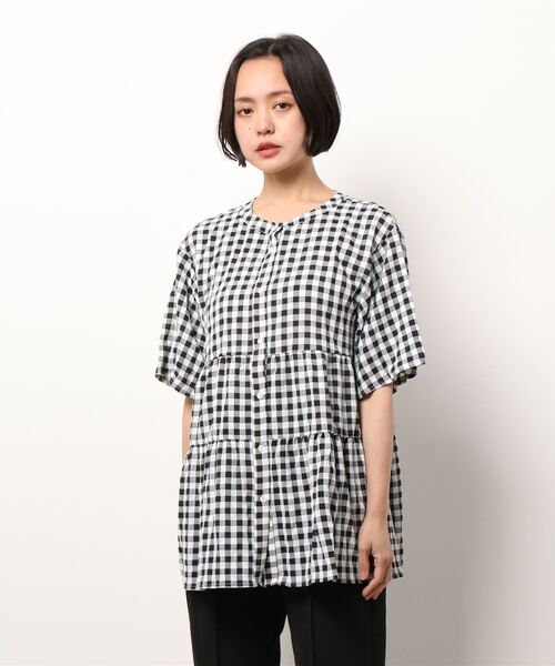 Lugnoncure（ルノンキュール）の「ティアードブラウス（シャツ/ブラウス・レディース・ホワイト/ブラック/オフホワイト/ブルー・ﾌﾘ-）」の18枚目の写真