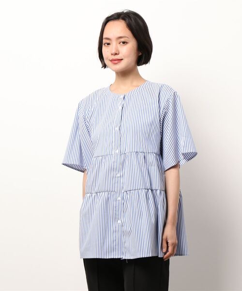 Lugnoncure（ルノンキュール）の「ティアードブラウス（シャツ/ブラウス・レディース・ホワイト/ブラック/オフホワイト/ブルー・ﾌﾘ-）」の19枚目の写真