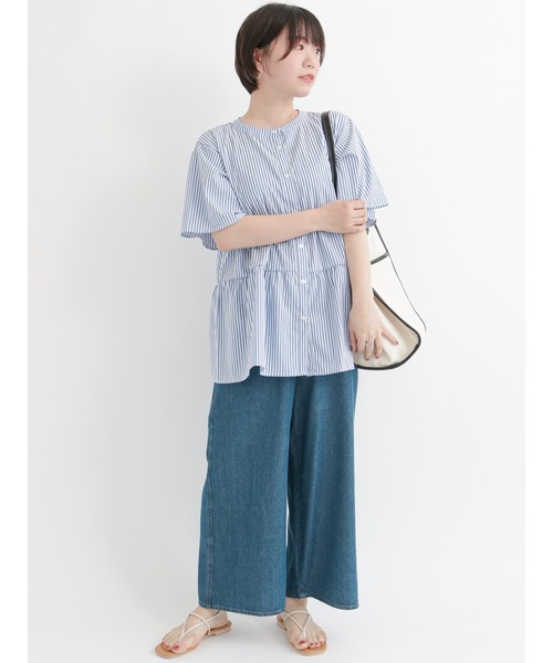 Lugnoncure（ルノンキュール）の「ティアードブラウス（シャツ/ブラウス・レディース・ホワイト/ブラック/オフホワイト/ブルー・ﾌﾘ-）」の12枚目の写真