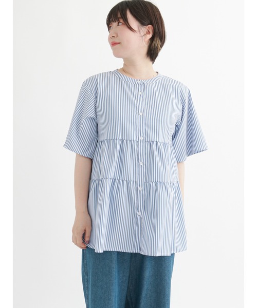 Lugnoncure（ルノンキュール）の「ティアードブラウス（シャツ/ブラウス・レディース・ホワイト/ブラック/オフホワイト/ブルー・ﾌﾘ-）」の13枚目の写真