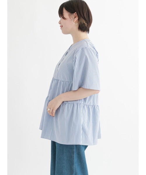 Lugnoncure（ルノンキュール）の「ティアードブラウス（シャツ/ブラウス・レディース・ホワイト/ブラック/オフホワイト/ブルー・ﾌﾘ-）」の14枚目の写真