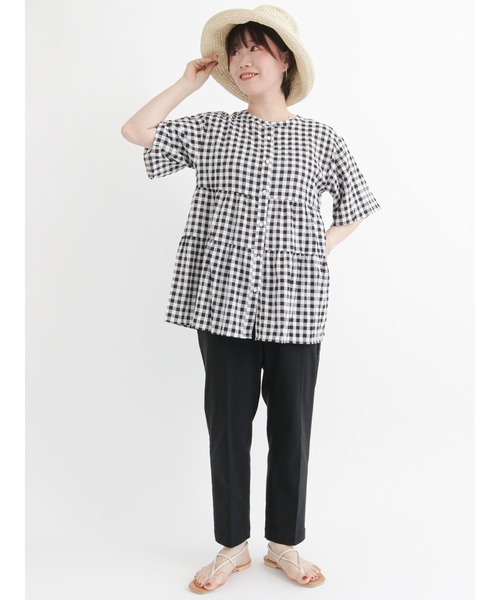 Lugnoncure（ルノンキュール）の「ティアードブラウス（シャツ/ブラウス・レディース・ホワイト/ブラック/オフホワイト/ブルー・ﾌﾘ-）」の10枚目の写真