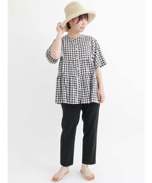 Lugnoncure（ルノンキュール）の「ティアードブラウス（シャツ/ブラウス・レディース・ホワイト/ブラック/オフホワイト/ブルー・ﾌﾘ-）」の9枚目の写真