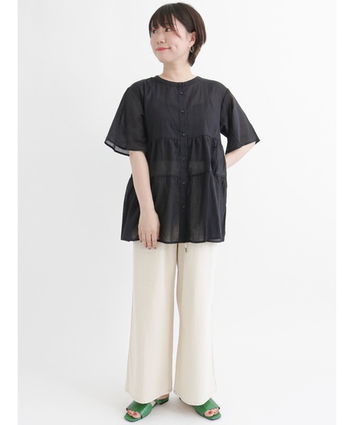 Lugnoncure（ルノンキュール）の「ティアードブラウス（シャツ/ブラウス・レディース・ホワイト/ブラック/オフホワイト/ブルー・ﾌﾘ-）」の11枚目の写真