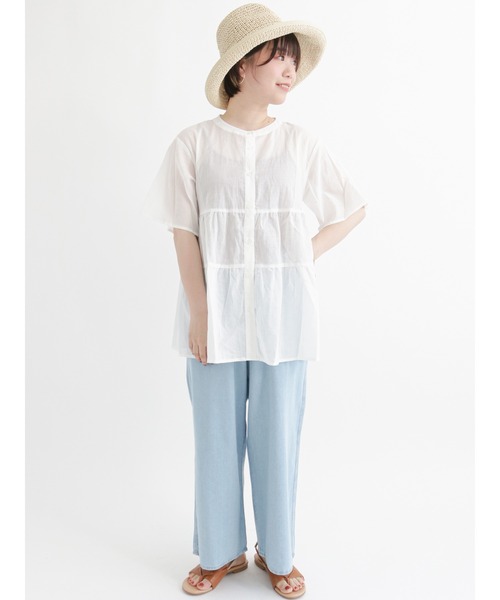 Lugnoncure（ルノンキュール）の「ティアードブラウス（シャツ/ブラウス・レディース・ホワイト/ブラック/オフホワイト/ブルー・ﾌﾘ-）」の7枚目の写真