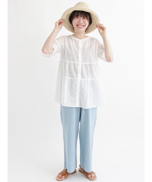 Lugnoncure（ルノンキュール）の「ティアードブラウス（シャツ/ブラウス・レディース・ホワイト/ブラック/オフホワイト/ブルー・ﾌﾘ-）」の8枚目の写真