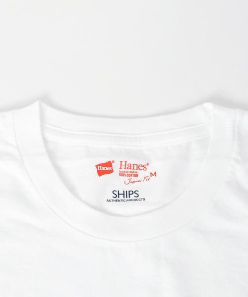 SHIPS（シップス）の「Hanes×SHIPS AUTHENTIC PRODUCTS: Tシャツ Japan Fit（2枚組）（Tシャツ/カットソー・メンズ・ホワイト・SMALL/X-LARGE/MEDIUM/LARGE）」の8枚目の写真