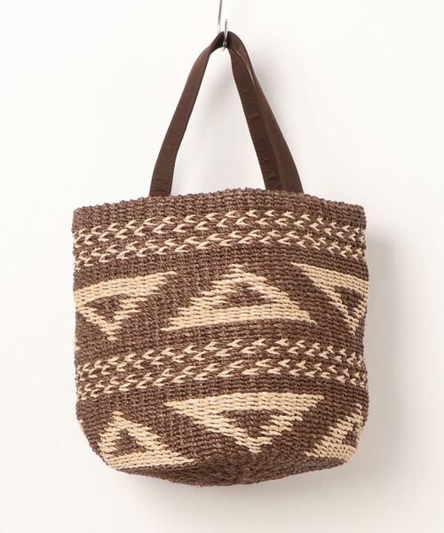 Allerleirauh(アラライラオ)の「「Allerleirauh chill/アラライラオ」アバカ ネイティブ柄バスケットかごバッグ(かごバッグ・レディース・サックスブルー/ブラウン/ブラック・FREE)」の3枚目の写真