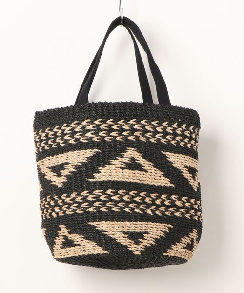 Allerleirauh(アラライラオ)の「「Allerleirauh chill/アラライラオ」アバカ ネイティブ柄バスケットかごバッグ(かごバッグ・レディース・サックスブルー/ブラウン/ブラック・FREE)」の2枚目の写真