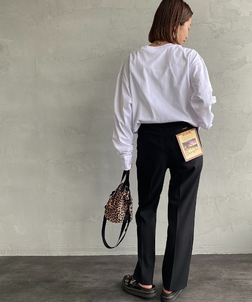 Carhartt WIP（カーハートダブリューアイピー）の「[carhartt WIP/カーハートダブリューアイピー] AMERICAN SCRIPT ワンポイントロゴ刺繍ロンT（Tシャツ/カットソー・レディース・ブラック/グリーン/ホワイト/ダークグリーン・L/M/XS/S/XL）」の22枚目の写真