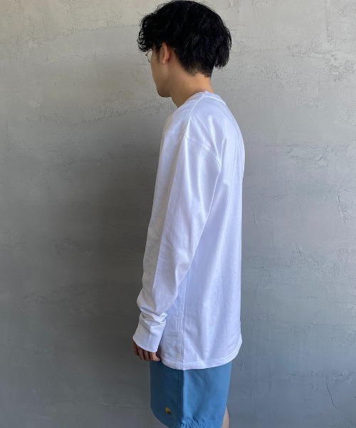 Carhartt WIP（カーハートダブリューアイピー）の「[carhartt WIP/カーハートダブリューアイピー] AMERICAN SCRIPT ワンポイントロゴ刺繍ロンT（Tシャツ/カットソー・レディース・ブラック/グリーン/ホワイト/ダークグリーン・L/M/XS/S/XL）」の16枚目の写真