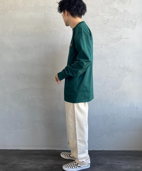 Carhartt WIP（カーハートダブリューアイピー）の「[carhartt WIP/カーハートダブリューアイピー] AMERICAN SCRIPT ワンポイントロゴ刺繍ロンT（Tシャツ/カットソー・レディース・ブラック/グリーン/ホワイト/ダークグリーン・L/M/XS/S/XL）」の20枚目の写真