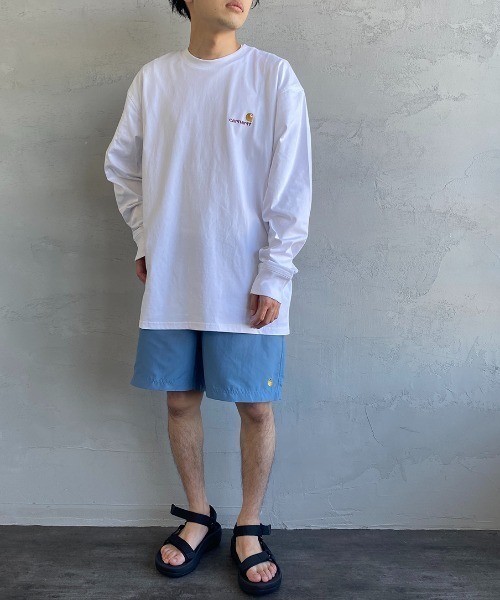 Carhartt WIP（カーハートダブリューアイピー）の「[carhartt WIP/カーハートダブリューアイピー] AMERICAN SCRIPT ワンポイントロゴ刺繍ロンT（Tシャツ/カットソー・レディース・ブラック/グリーン/ホワイト/ダークグリーン・L/M/XS/S/XL）」の8枚目の写真
