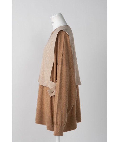 ENFOLD（エンフォルド）の「アシンメレイヤードニットプルオーバー