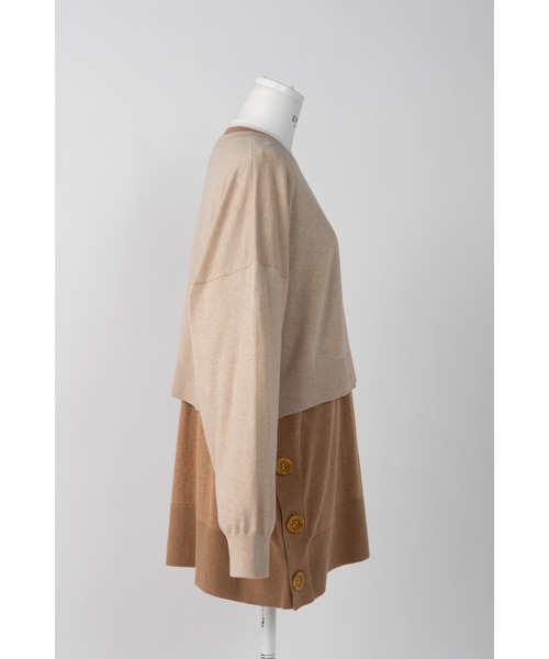 ENFOLDレイヤードニットセーター ENFOLD（エンフォルド）の「アシンメレイヤードニットプルオーバー