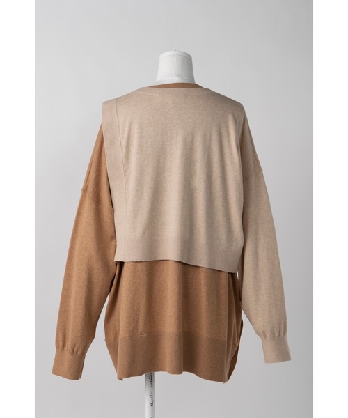 ENFOLD（エンフォルド）の「アシンメレイヤードニットプルオーバー