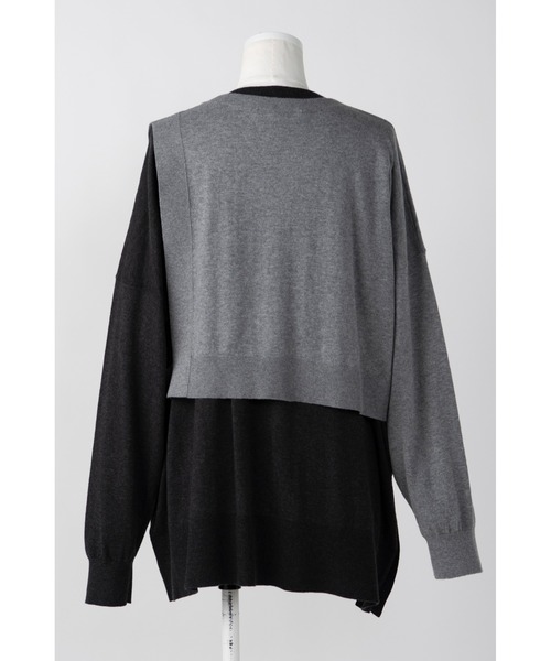 ENFOLD（エンフォルド）の「アシンメレイヤードニットプルオーバー