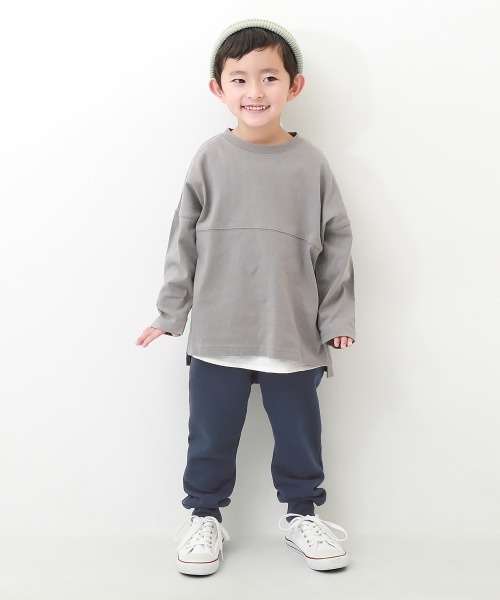 devirock（デビロック）の「無地 裾リブ スウェットパンツ（スウェットパンツ・キッズ・ブルー系その他/ヘザーチャコール/ブラック/杢グレー/ネイビー/ダークオリーブ・150cm/140cm/100cm/80ｃｍ/120cm/110cm/160cm/90cm/130cm）」の17枚目の写真