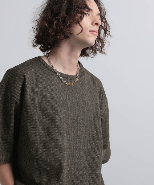 HARE（ハレ）の「メランジラッセルカットソー(HARE)（Tシャツ/カットソー・メンズ・ブラック/グレー/ブラウン・FREE）」の3枚目の写真