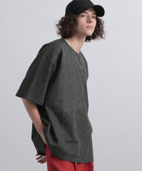 HARE（ハレ）の「メランジラッセルカットソー(HARE)（Tシャツ/カットソー・メンズ・ブラック/グレー/ブラウン・FREE）」の8枚目の写真