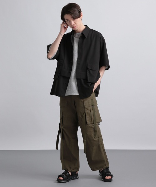 HARE（ハレ）の「メランジラッセルカットソー(HARE)（Tシャツ/カットソー・メンズ・ブラック/グレー/ブラウン・FREE）」の6枚目の写真