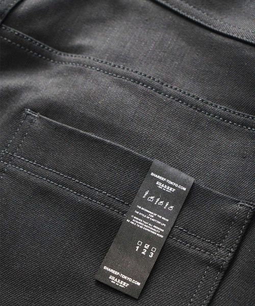 SHAREEF（シャリーフ）の「NON WASH DENIM FLARED PANTS（デニムパンツ・メンズ・ブラック/インディゴブルー・1/2/3）」の7枚目の写真
