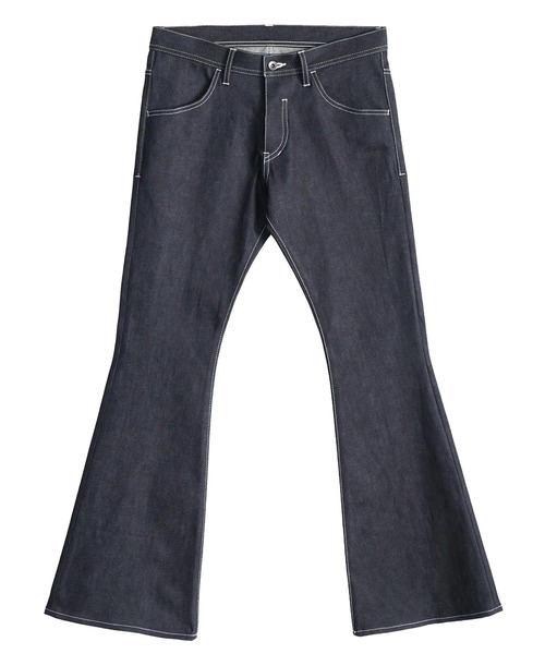 SHAREEF（シャリーフ）の「NON WASH DENIM FLARED PANTS（デニムパンツ・メンズ・ブラック/インディゴブルー・1/2/3）」の9枚目の写真