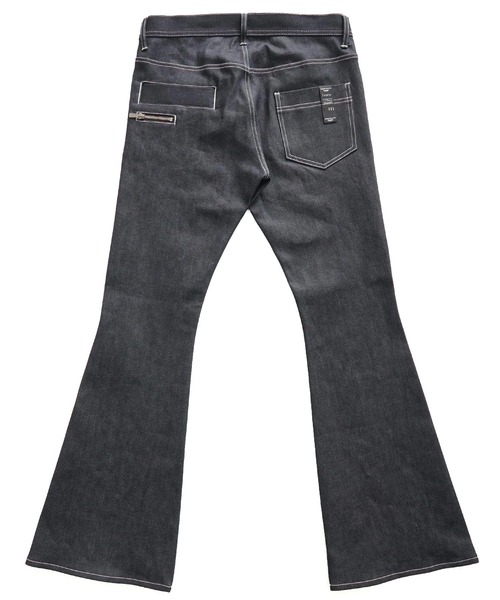 SHAREEF（シャリーフ）の「NON WASH DENIM FLARED PANTS（デニムパンツ・メンズ・ブラック/インディゴブルー・1/2/3）」の10枚目の写真